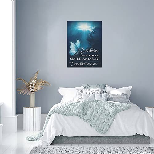 Jesus Scripture Wall Art Christian Jesus Butterfly Pictures Religious Painting Christian Wall Decor Jesus Canvas Prints Modern Framed Artwork For Bedroom Living Room 12"X16" #TOP5