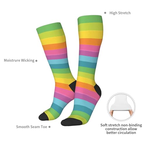 Image of Knee High Socks for Women Girls Fashion Women's Festival Stockings for Casual Running Work Travel