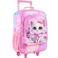 Kids Luggage for Boys and Girls, Cute Dinosaur Unicorn Rolling Wheels Suitcase for Toddler Children