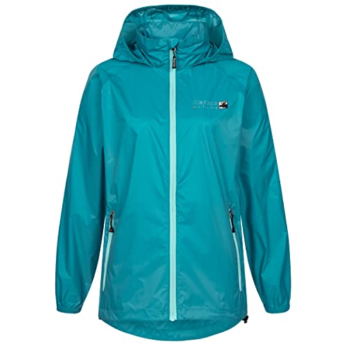 Deproc Active Damen Regenmantel Mit Kapuze Atmungsaktiv Wasserdicht Wetterfest Windbreaker Übergangsjacke Robson Women Regenjacke, Petrol, 42 EU