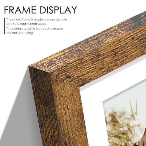 Image of DUENPY 18x30 Picture Frame 4x6 Collage Picture Frame Displays Eighteen 4x6 inch Photos Collage Wall Decor Wall Hanging Brown