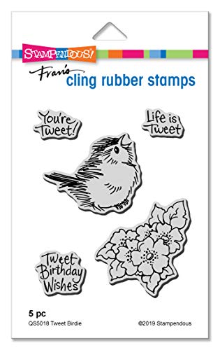 Stampendous QS5018 Tweet Birdie Cling Stamp Set cover