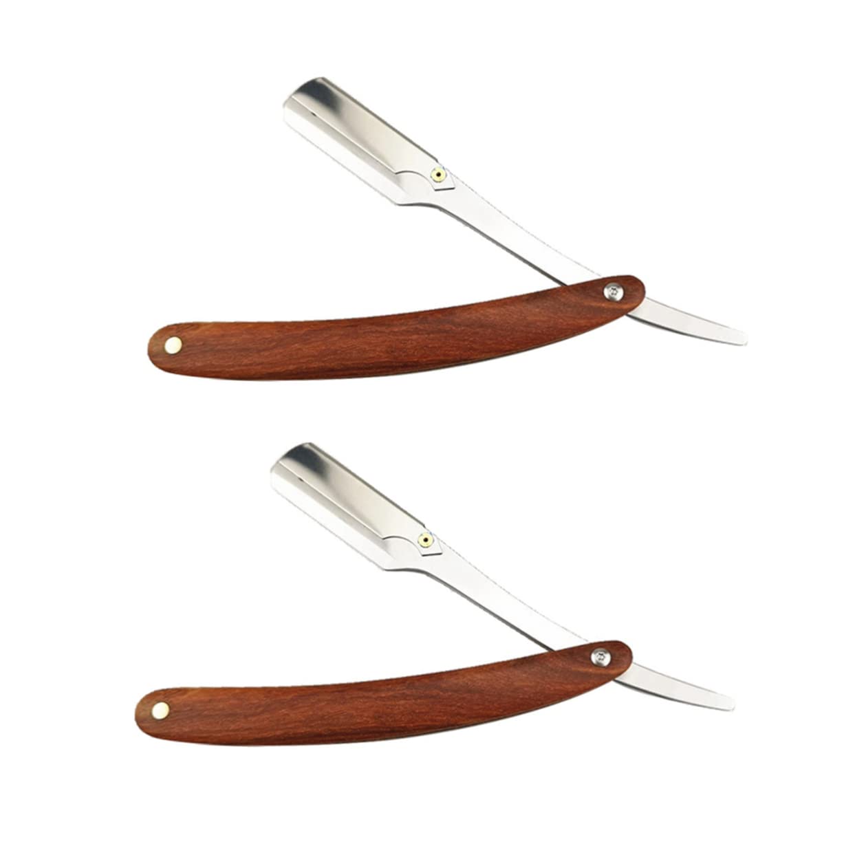 NOLITOY Professional Barber Kit 2pcs Vintage Style Razor Holder Razor for Men Hair Cliers for Men