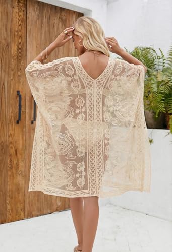 Image of Lace Swimsuit and Bathing Suit Cover Up for Women