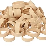 AMUU Rubber Bands Size #82, 60pcs Tactical Rubber Bands Beige Wide Elastic Bands for Office Supply Survival Camping Biking Fishing (2 1/2' x 1/2')