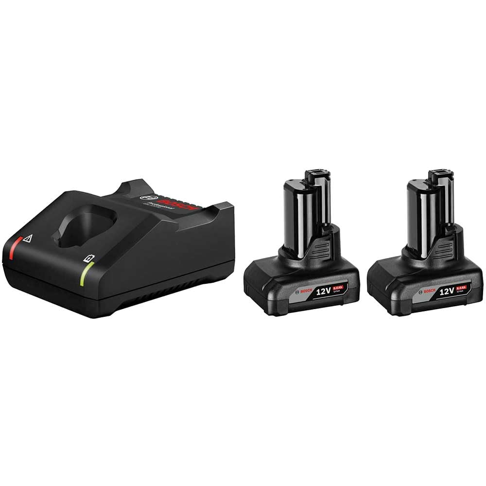 BOSCH 2 x GBA 12V 6.0AH + GAL 12V-40 12v Charger & battery pack