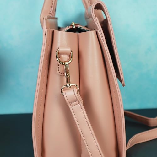 Image of NFI essentials Satchel Bags Ladies Purse Handbag Premium Women Shoulder Travel Bag for Work Gifts for Wife /Mother /Sister Stylish Office College Party Bag