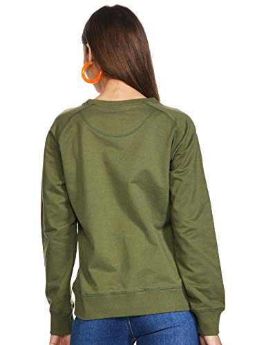 Image of Amazon Brand - Symbol Women's Cotton Blend Round Neck Regular Fit Sweatshirt (Pullover)