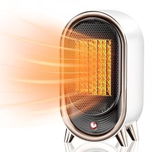 Space Heaters for Indoor Use, 900W Space Heater Indoor, Small Office Heater for Indoor Use with 2 Heating Modes, Overheat & Tip-Over Protection, Portable Desk Heater for Office Bedroom