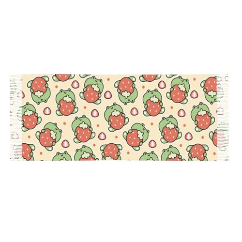Frog Hold Strawberry Print Women's Scarf Pashmina Shawls and Wraps for Wedding Evening Party Long Warm Scarves4