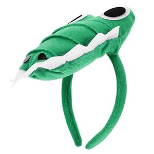 SOIMISS Cartoon 3d Krokodil Stirnband Weiches Tierstirnband mit Komfortablem Sitz Gefüllte Kopfbedeckung für Halloween Party und Alltag