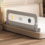 ベッドフェンス ベッドガード ベビーベッドガード ベッドフェンス 赤ちゃん ベッド柵 折り畳み可能 高さは66cmから78cmまで調整可能です 落下防止 頑丈 メッシュ 耐久性 取り外し可能 洗える 家庭用 幼児用 取り付け簡単 収納便利 出産祝い (グレー, 片側1.5m)