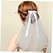 Beavorty Bride's Double Layer Veil Wedding Veil Roll Rim and Bowknot Fashionable and Unforgettable