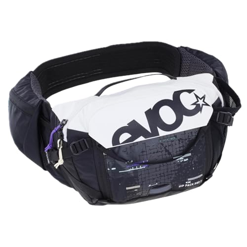 EVOC Hip Pack Pro 3 + Hydration Bladder 1.5 Waist Bag (AIR Flow Contact System Aero Flex Waist Belt Includes 1.5 L Hydration Bladder and Bottle Holder One Size) Multicoloured