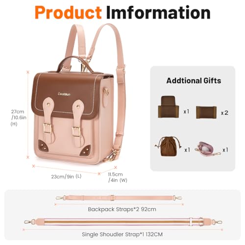 Bolso para cámara Cwatcun, estilo retro, impermeable, mochila ligera miniatura 3