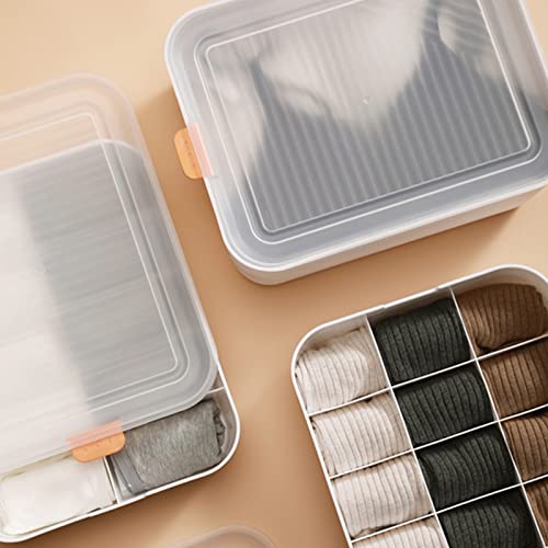 Cajas de almacenamiento organizador de armario plegable de 3 piezas con tapa 5