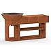 Barbecook Barbecue a legna Nestor Island braciere da esterno con plancha in acciaio corten, 190x55x100cm immagine