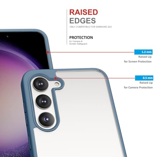 Image of Thermoplastic Polyurethane Slim Case For Samsung Galaxy S23,[Anti-Yellowing Technology] [Military Grade Drop Protection] Shockproof Slim Hybrid Phone Case For Samsung Galaxy S23 5G-Indigo Blue