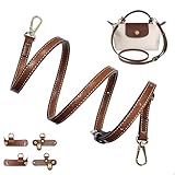 gexuamz Bandoulière Cuir Ajustable 85 120 cm pour Sac Mini, avec 2 Adaptateurs Sans Perçage, Largeur 1.2 cm, (Marron)