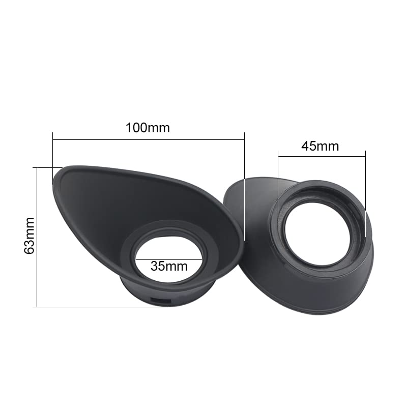Microscope 1 Pair Rubber Eye Cups Eye Guards for 34-36 mm Stereo Metallurgical Microscope Eyepiece Telescope Inner Diameter 35 mm Parts