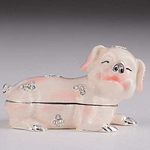 Keren Kopal Pig Trinket Box Decorated With Swarovski Crystals Unique Handmade Gift #TOP11