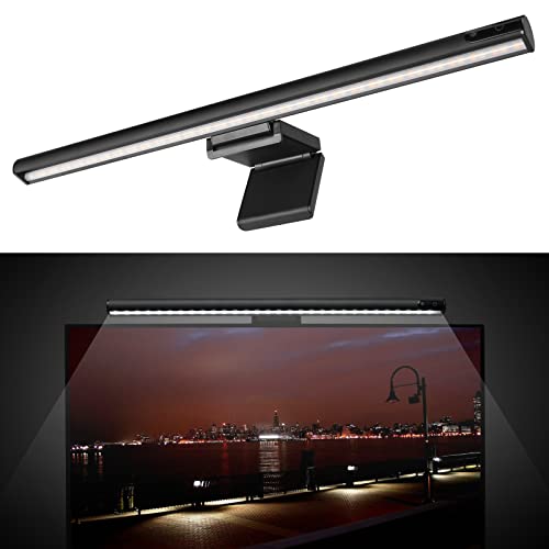 LYMAX Monitor Light Bar: Flat/Curved Screen LED Lights - Eye Cari...