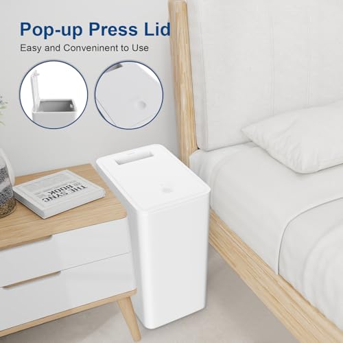 Caneca de basura para baño con tapa, 15 litros miniatura 5