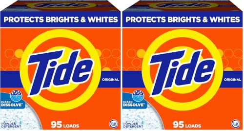Image of Tide Powder Laundry Detergent, Original Scent, 95 Loads, 108 Ounce (Pack of 2)