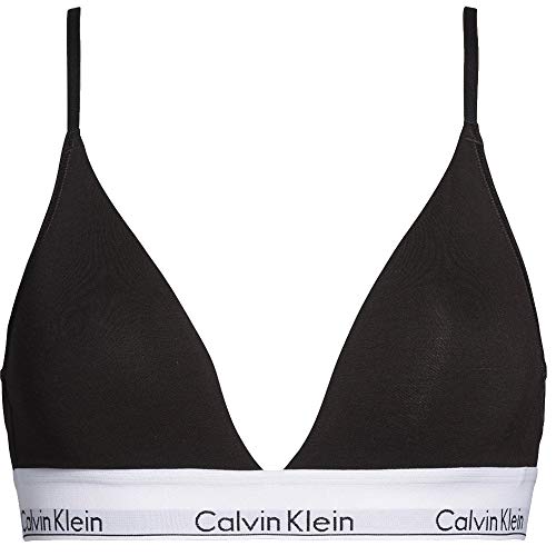 Calvin Klein Damen Triangel BH Gepolstert, Schwarz (Black), L