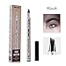 Eyebrow Tattoo Pen-LilyAngel Waterproof Microblading Eyebrow Pencil with a Micro-Fork Tip Applicator Creates Natural Looking Brows Effortlessly(Black,1 pack)