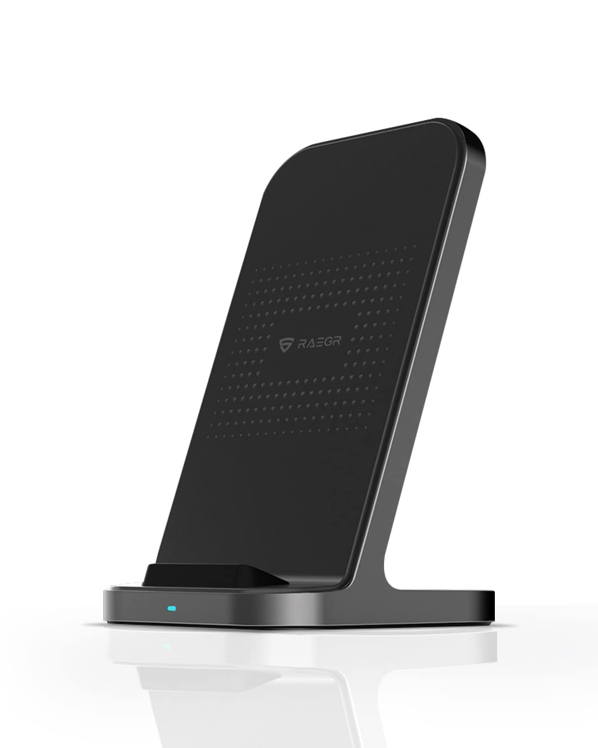 RAEGR Arc 750 Wireless Charging Stand 15W Type-C PD | Made in India | in-Built Two Coils with Fireproof ABS for iPhone 15/14/13/12/11 Series, Galaxy S24/S23/S22/S21 Series, OnePlus 9/9 Pro - RG10320