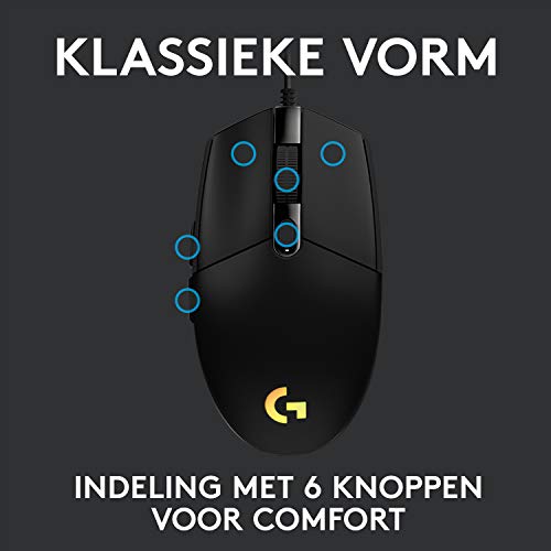 Logitech G203 Lightsync Gaming Muis met Aanpasbare RGB-verlichting, 6 Programmeerbare Knoppen, Gaming Grade Sensor, 8K… - Afbeelding 5