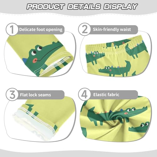 Girls Leggings Cute Colorful Wild Animal Crocodile Toddler Girls Clothes Leggings for Girls Toddler Girls Leggings 3-4T3