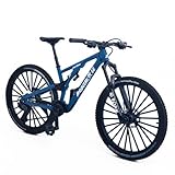 1:8 Scale Alloy Mini Mountain Bike Toy DS Dual Slalom Bicycle Model Die-Cast Bike Cake Topper Desktop Decoration Crafts for Cycling Lovers Bicycle Racers Athletes Children Boys and Girls (Blue)