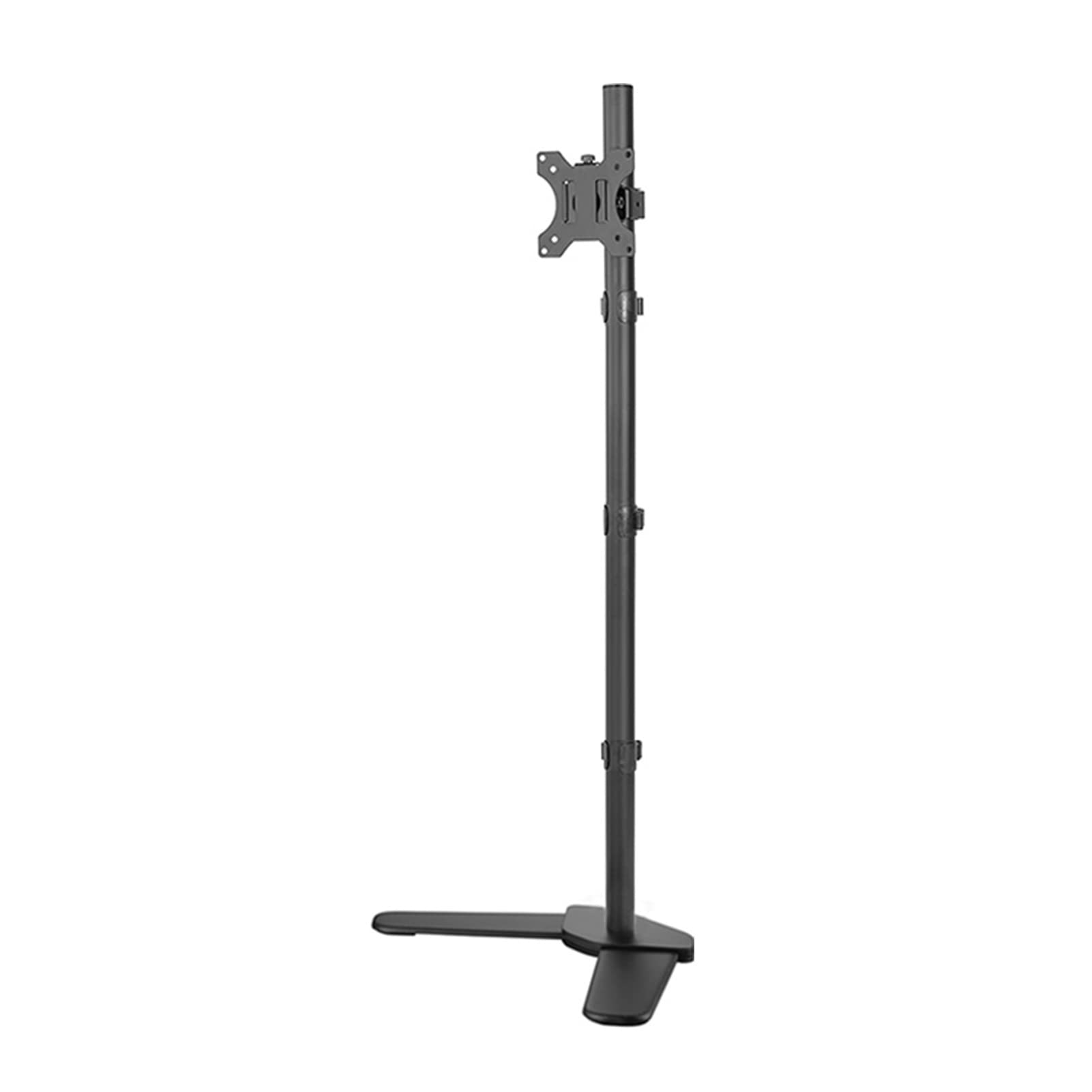 Supporto per monitor singolo, regolabile in altezza e funzione di inclinazione Supporto TV da pavimento universale per schermo da 12 a 32 pollici, per angolo soggiorno camera da letto