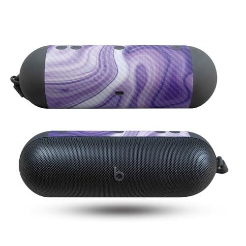 Carbon Fiber Speaker Skin Compatible with Beats Pill (2024) - Lavendar Acrylic - Premium 3M Vinyl Protective Wrap Decal Cover - Easy to Apply | Crafted in The USA by MightySkins