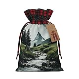 Design petit et portable : les petits sacs de Noël mesurent 21 x 30 cm, et sont légers et faciles à transporter. Ces sacs à bonbons Snow Mountain sont parfaits pour stocker des cookies, du chocolat, des cupcakes, des collations, des bonbons et de jolis petits cadeaux pour les invités qui assistent à la fête.
