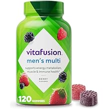 vitafusion Adult Gummy Vitamin Supplement for Men, Berry Flavored, A, C, D, E, B6, B12, Daily, 120 Count, 60 Day Supply