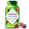 vitafusion Adult Gummy Vitamin Supplement for Men, Berry Flavored, A, C, D, E, B6, B12, Daily, 120 Count, 60 Day Supply