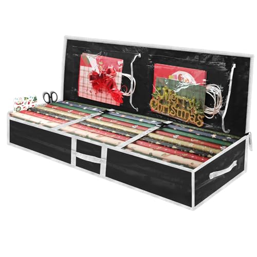 EMOMAS Christmas Gift Wrapping Paper Organizer Storage Bags,