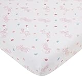 NoJo Disney Minnie Mouse White, Light Blue, and Peach with Daisy Duck Super Soft Nursery Fitted Crib Sheet