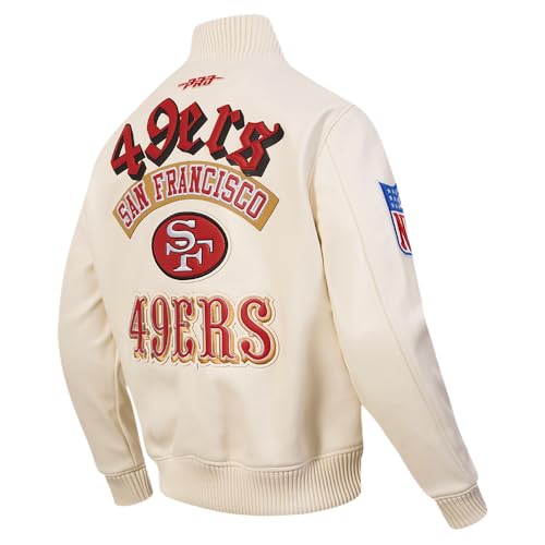 Pro Standard Mens NFL San Francisco 49ers Best of Jacket Eggshell M - Image 4