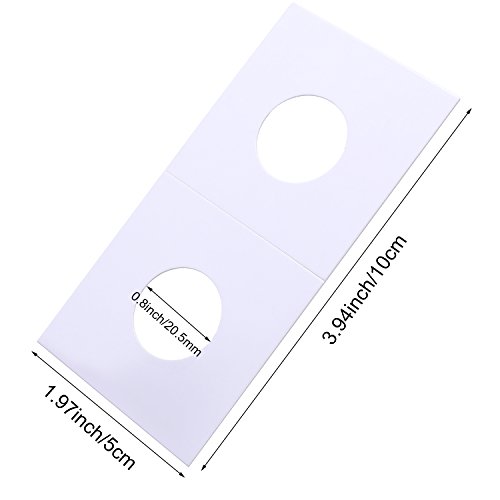 Hicarer 300 Pieces Cardboard Coin Holder Flip Mega Assortment, 2 By 2 Inch For Coin Collection Supplies (20.5 Mm For Penny/Dime Size) #TOP5