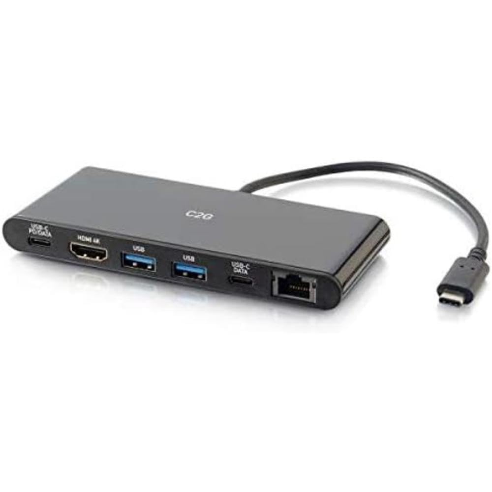 C2G 88846 stacja dokująca USB-C z 4K HDMI Ethernet USB i zasilaniem - stacja dokująca - USB-C