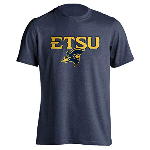 Sport Your Gear East Tennessee State University Buccaneers ETSU Classic Arch Mascot Basic Short Sleeve T-Shirt (Denim Heather)