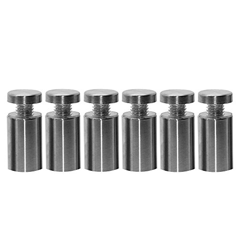 Preisvergleich Produktbild Abstandshalter Schilderbefestigung Ø 1,9cm Schraubbar Wandabstandshalter Edelstahl Rund Glashalter Acrylglas Schilder, Modell:6 Stück - 3 cm