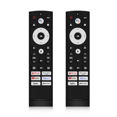 2 PC Replacement Remote Control for Hisense Smart Google TV Series,for UHD 4K ULED Google TVs,for Mini-LED ULED 4K TV Series(No Voice)