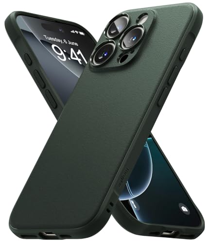 Image of Ringke Onyx Compatible with iPhone 16 Pro Case Cover Rugged Flexible Durable Anti-Slip TPU Protection Shockproof iPhone 16 Pro Back Cover - Dark Green