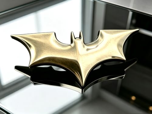 Image of 3D Spider Chrome Emblems Badges Sticker Car Vehicle, Truck, Motorcycle, RV, Scooter, SUV, Door, Window, Room, Wall and More Decoration (Bronze Batshape)