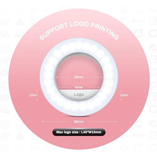 SEIKINOKO Selfie Ring Light Rechargeable Portable Size LED Fill Light with 40LEDs for Phone Photography, Camera Video, Makes Up,Laptop 3 Light Modes